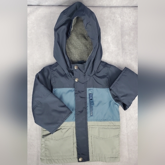 Carters Baby Windbreaker Jacket lightweight lined Size 12 Month - Picture 2 of 13